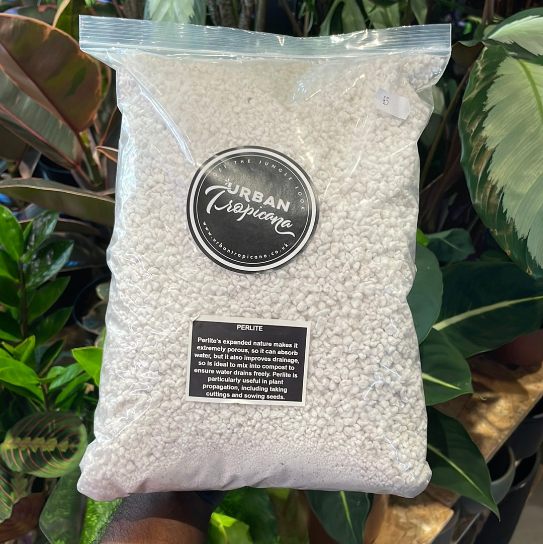 Bag of Perlite in Urban Tropicana’s store in Chiswick, London