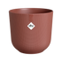 An Elho Jazz Round Tuscan Red coloured pot