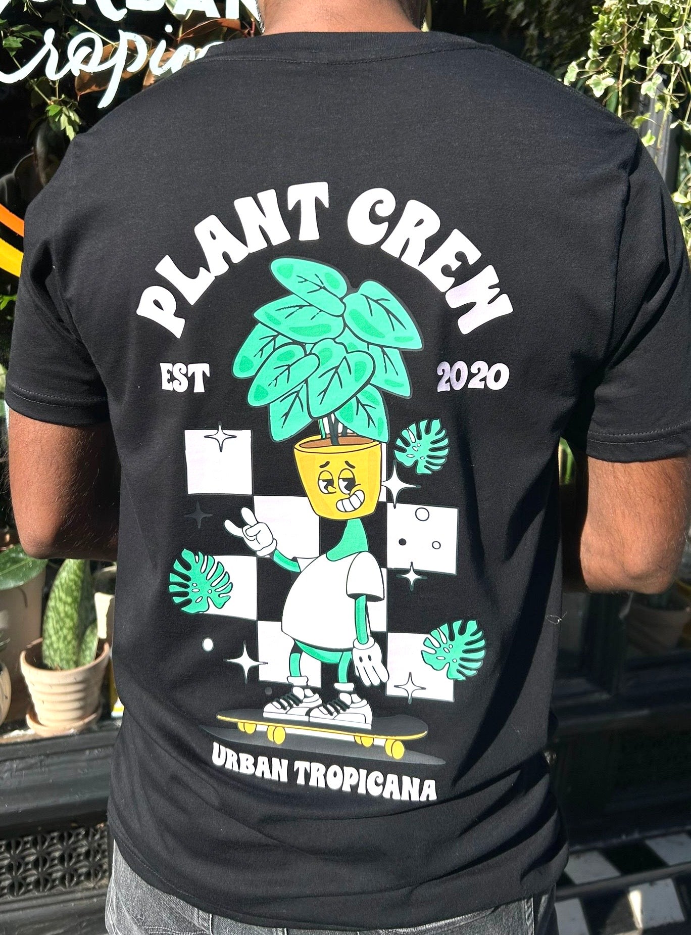 Black t-shirt with &