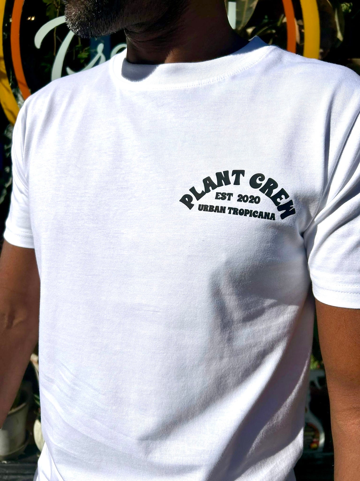 White t-shirt with &