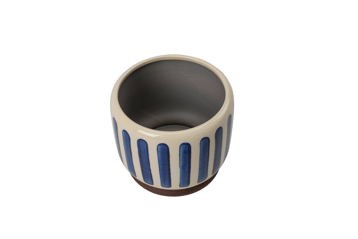 Blue Stripe Pot | 13cm