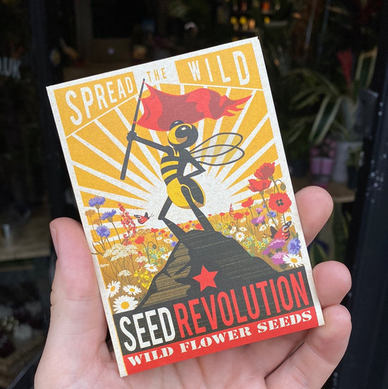 Seed revolution in front of Urban Tropicana’s Plant Shop in Northfields London