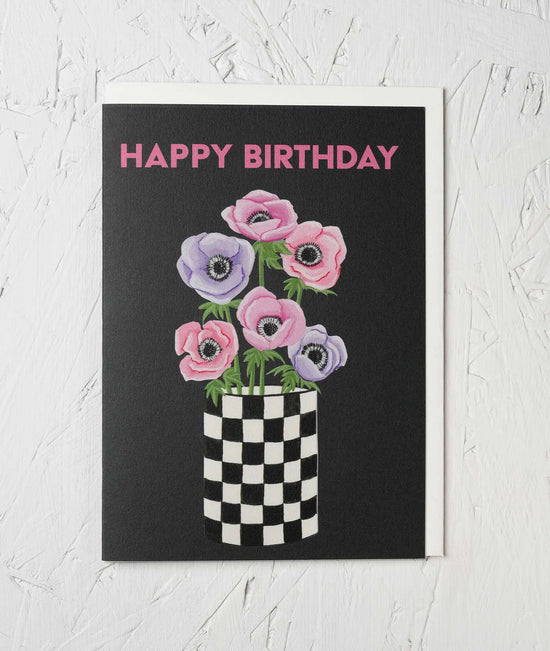 Greeting Card - ‘Happy Birthday Anemone’ by Stengun Drawings