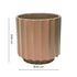Decorative clay beige ‘Bourton Scalloped’ planter with no drainage holes for indoor houseplants, cacti and succulents. 16cm in diameter. Foam pads on the base for protection. 