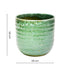 Decorative emerald green glazed plant pot for indoor houseplants and succulents. No drainage holes. 16cm diameter 