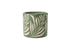 Decorative green leaf planter with no drainage holes for indoor houseplants, cacti and succulents. 16cm in diameter. 