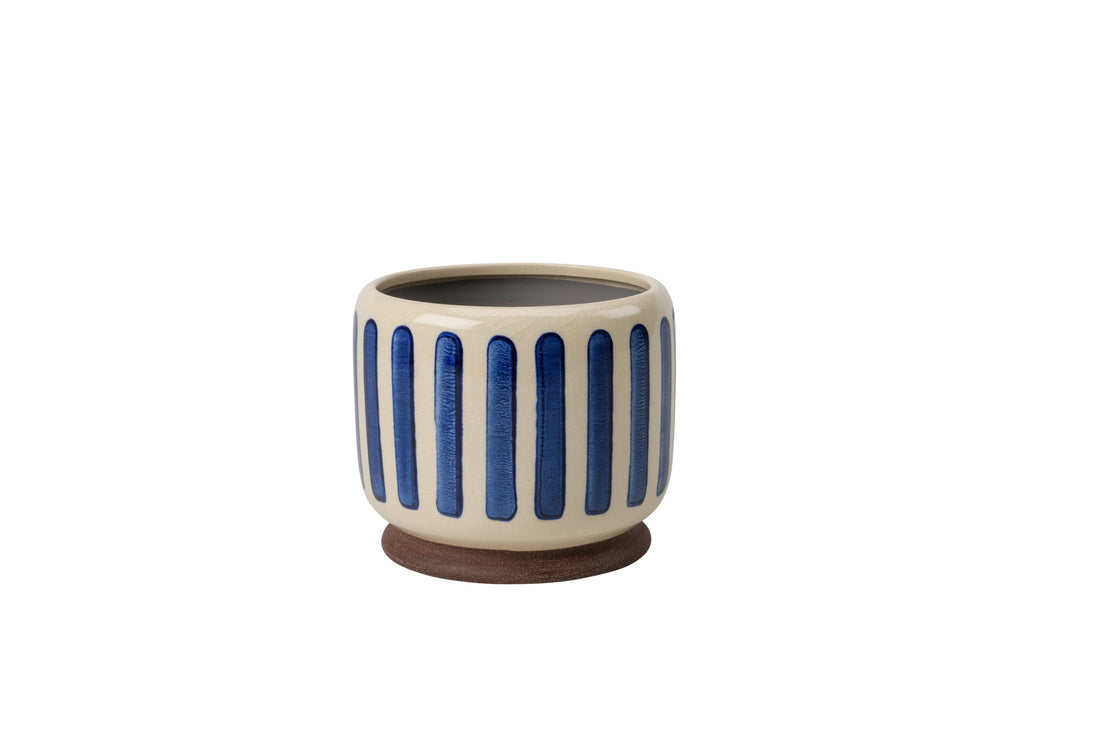 Blue Stripe Pot | 13cm