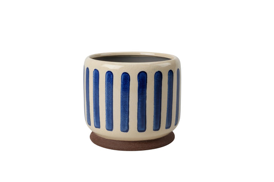 Blue Stripe Pot | 16cm