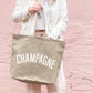 Champagne - Stone Canvas Tote Bag