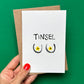 Greeting Card Christmas | Funny Christmas Card | Tinsel Tits: Pink