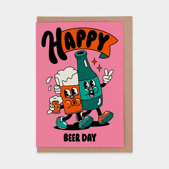 Happy Beer Day Greetings Card