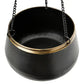 Sahara Sunset Large Hanging Pot | Black | 19.5cm