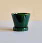 Bergs Potter | Julie | Glazed Emerald Green Pot & Saucer