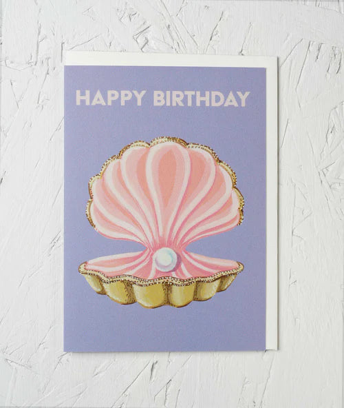 Greeting Card - ‘Happy Birthday Pearl’ by Stengun Drawings