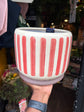 Red Stripe Pot | 18cm