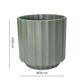 Bourton Scalloped Edge Ceramic Indoor Planter | Sage Green | 16cm