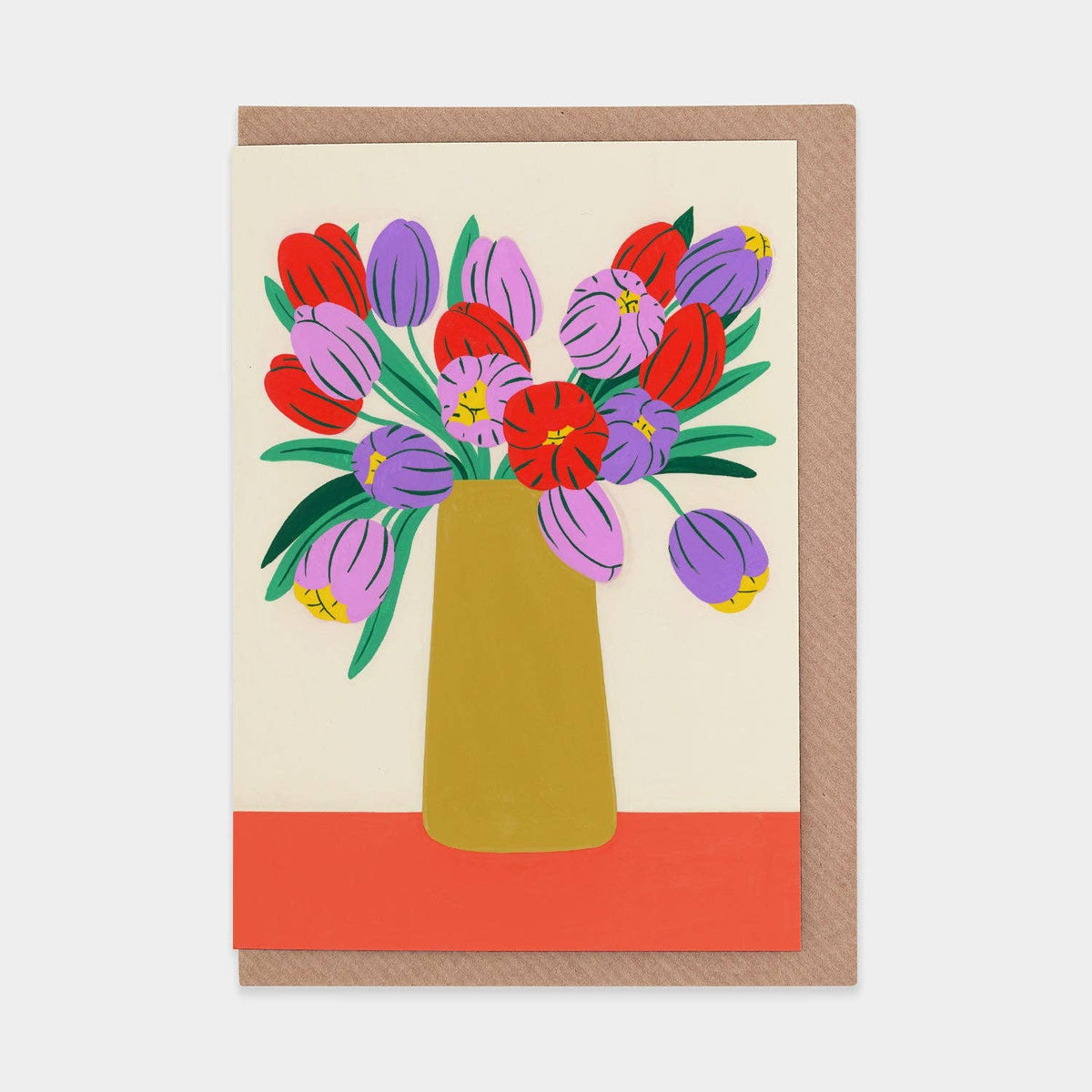 Spring Flowers Greetings Card