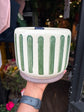 Green Stripe Pot | 16cm