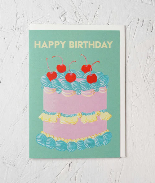 Greeting Card - ‘Happy Birthday Cake’ by Stengun Drawings