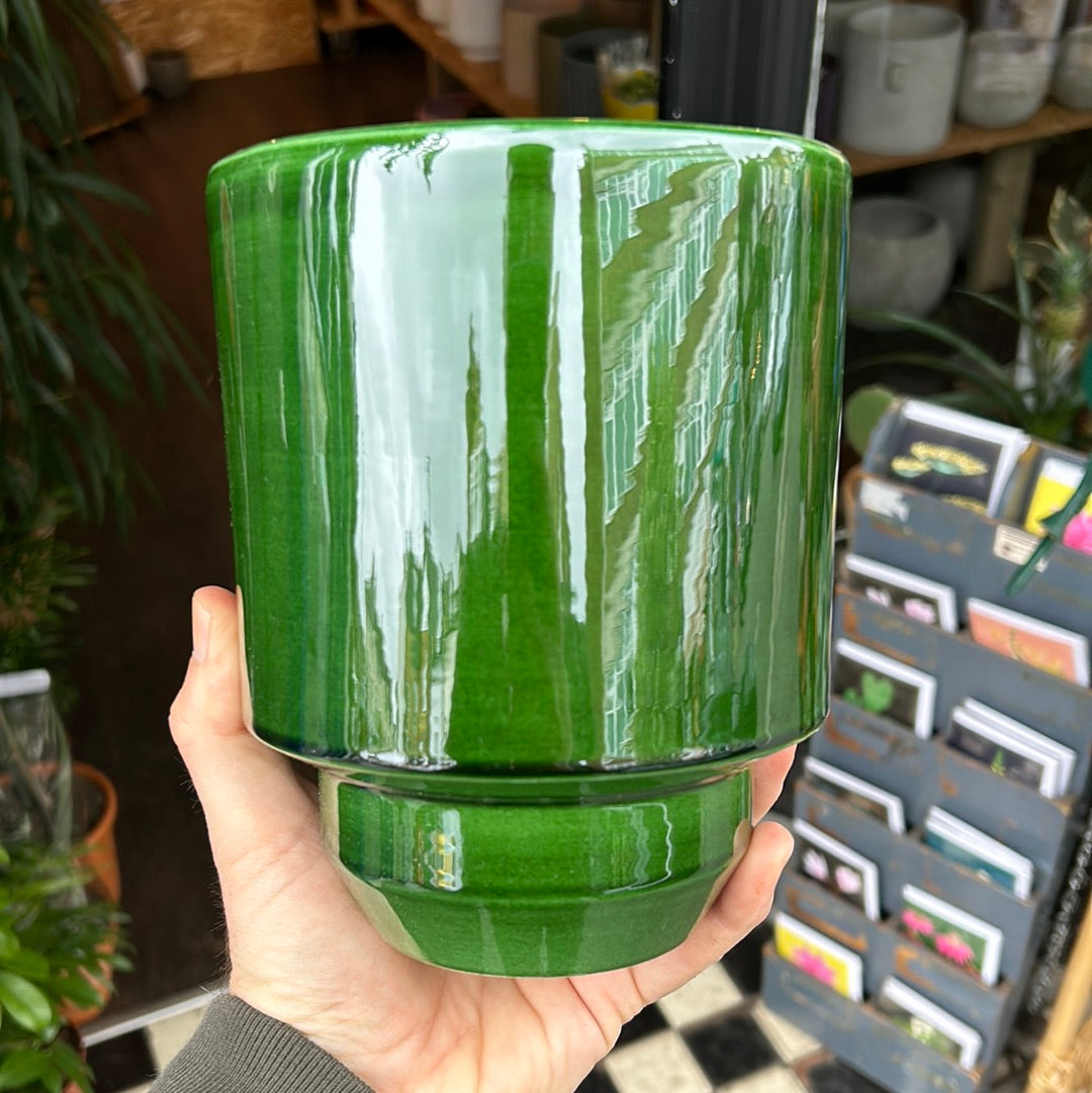 emerald green plant pot Bergs Potter | Hoff | Glazed Emerald Green Pot