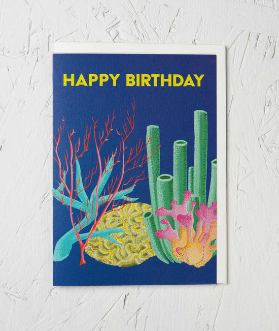 Greeting Card - ‘Happy Birthday Coral’ by Stengun Drawings