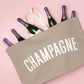 Beige tote bag with &