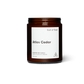 Soy wax candle from East of Eden. Hand Poured in London. Atlas Cedar scent with cedar wood, olive leaf, white musk. 