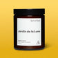 Soy wax candle from East of Eden. Hand Poured in London. Jardin de la Lune scent with blackberry leaf, bergamot, and tuberose. 