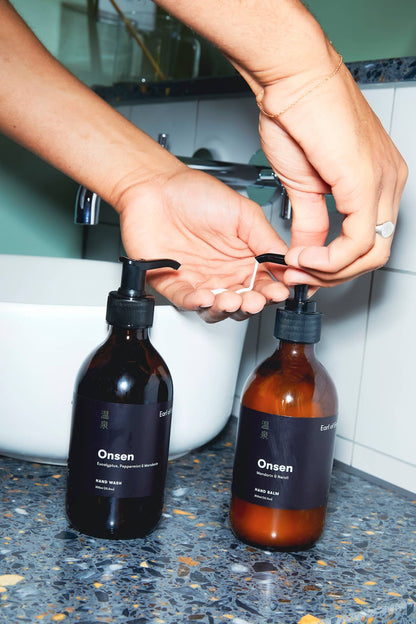 300ml hand balm from East of Eden. Onsen scent with peppermint, eucalyptus, mandarin. 