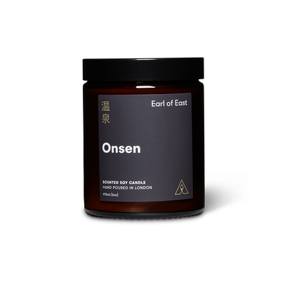 Soy wax candle from East of Eden. Hand Poured in London. Onsen scent with peppermint, eucalyptus, mandarin. 