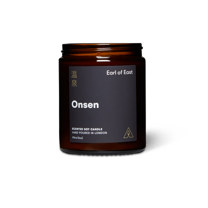 Soy wax candle from East of Eden. Hand Poured in London. Onsen scent with peppermint, eucalyptus, mandarin. 