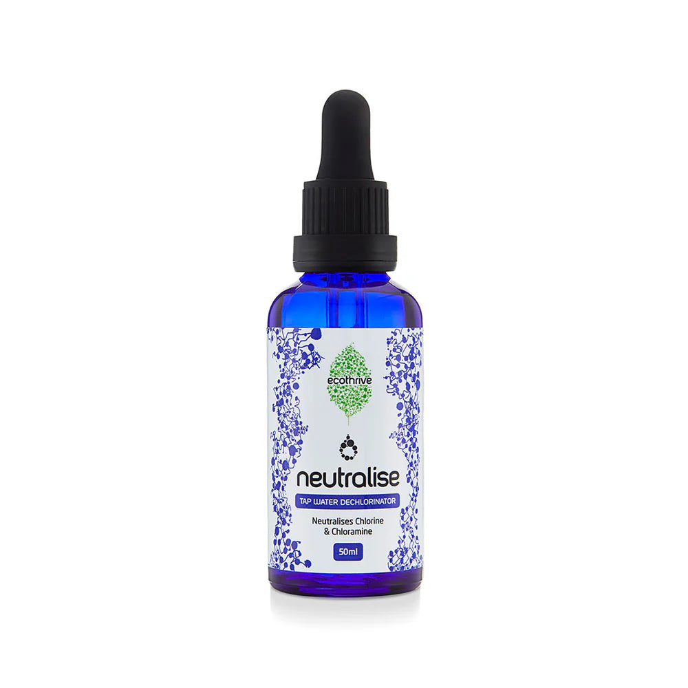 Ecothrive Neutralise 50ml tap water conditioner chlorine and chloramine remover. Makes tap water 100% safe to water plants with. Acts as a macronutrient at low levels. 