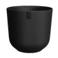 An Elho Jazz Round Living black coloured pot