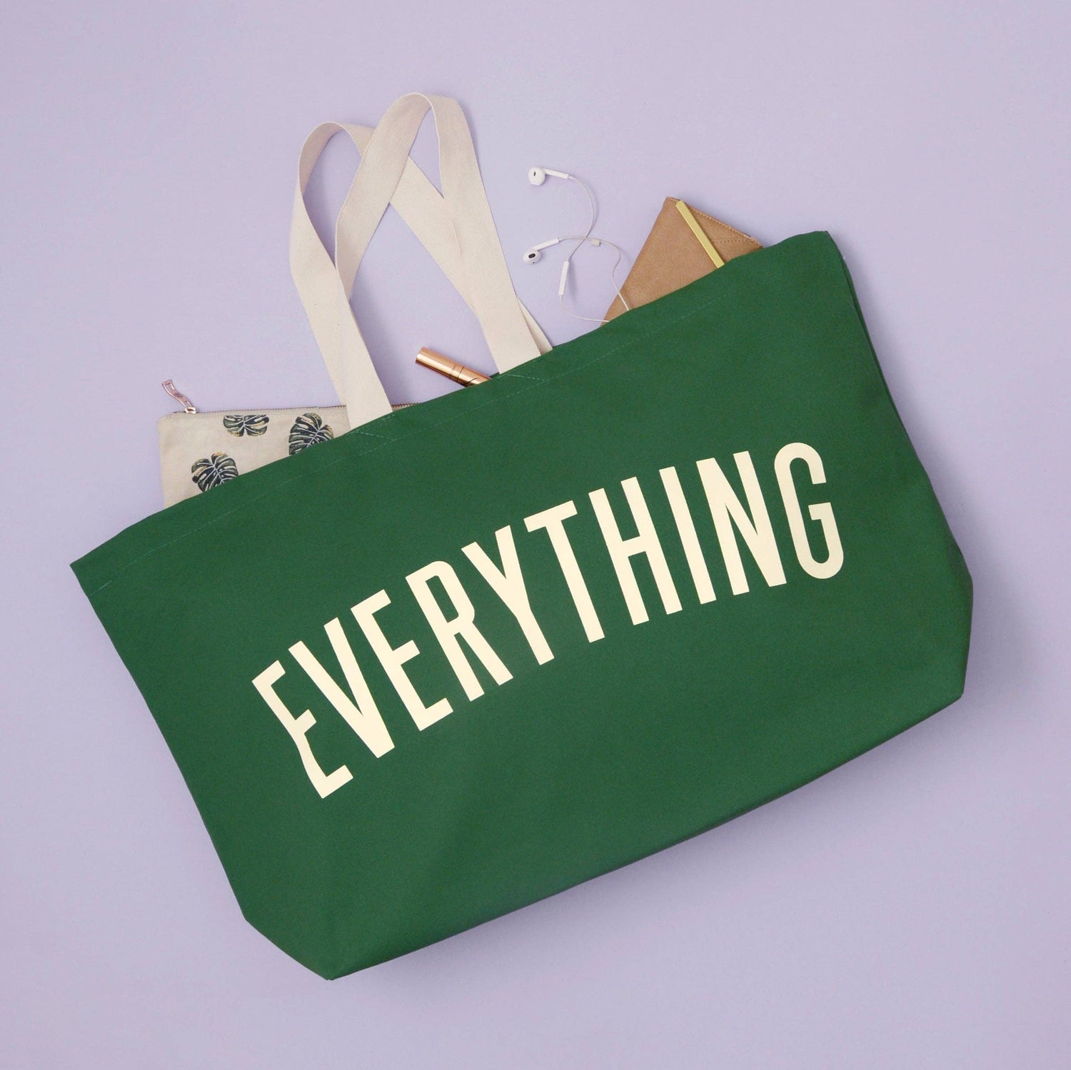 Green bag with &