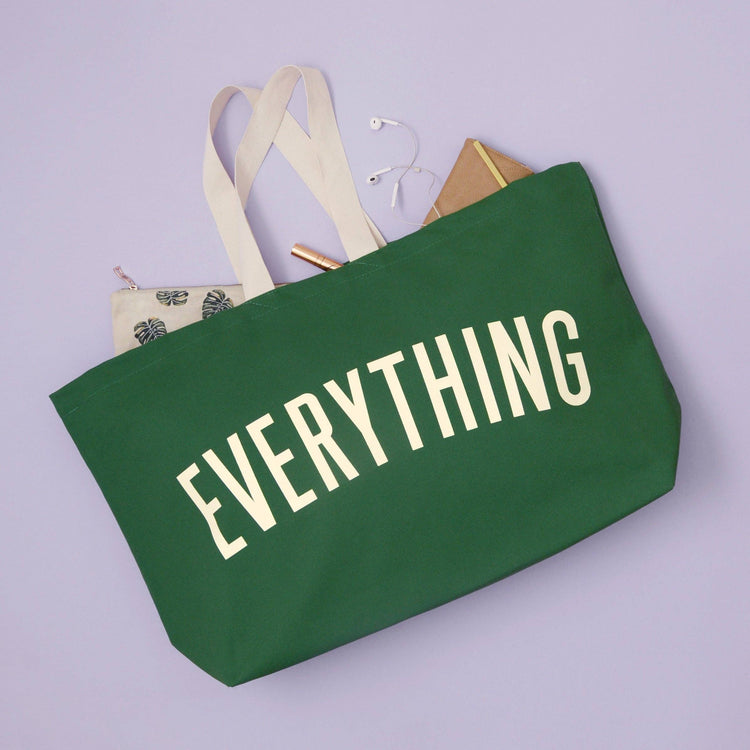 Green bag with &