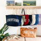 Set of tote bags with &