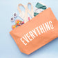 Orange tote bag with &