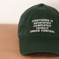 Cotton Baseball Cap with ‘Everything is Under Control’ text on a neutral Background