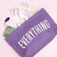Lavender Really Big Bag with ‘Everything’ Text on a Pink Background