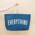 Ocean Blue Really Big Bag with ‘Everything’ Text on a Yellow Background