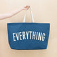 Ocean Blue Really Big Bag with ‘Everything’ Text on a Yellow Background