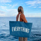 Ocean Blue Really Big Bag with ‘Everything’ Text on an Ocean Background