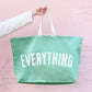 Sea Glass Really Big Bag with ‘Everything’ Text on a Pink Background