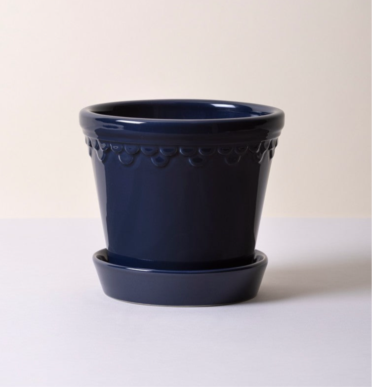 Bergs Potter | Copenhagen | Sapphire Blue Pot &amp; Saucer