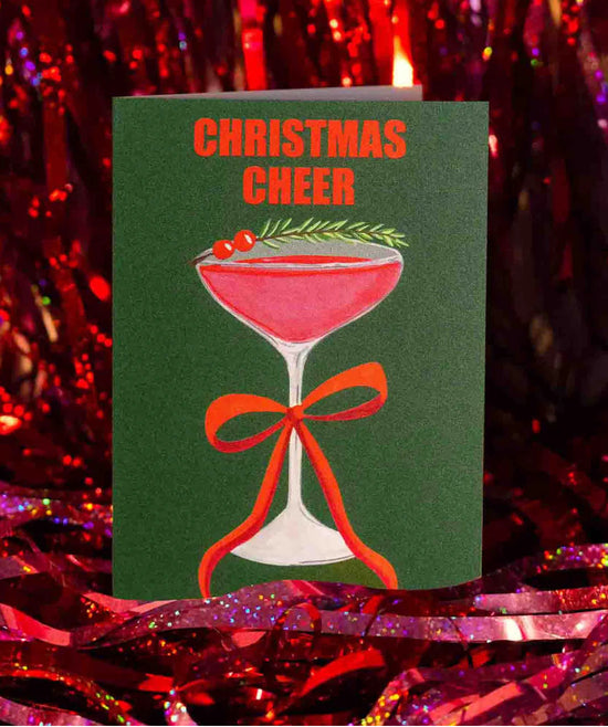 Greeting Card - ‘Christmas Cheer Cocktail’ by Stengun Drawings