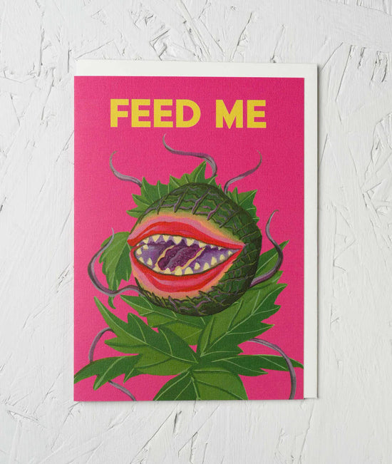 Greeting Card - ‘Feed Me’ by Stengun Drawings