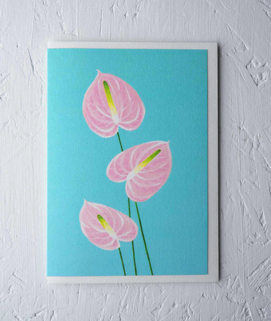 Greeting Card - ‘Anthuriums’ by Stengun Drawings