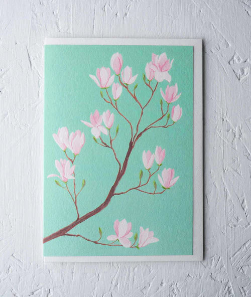 Greeting Card - ‘Magnolia Tree’ by Stengun Drawings