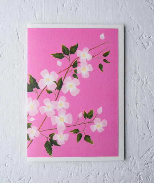 Greeting Card - ‘Clematis’ by Stengun Drawings
