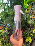 Clear mister bottle to increase humidity, aid with dusting, and keeping leaves moist. 